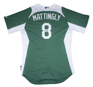 2011 Don Mattingly Game Worn & Signed Los Angeles Dodgers St. Patricks Day Jersey (Team COA)